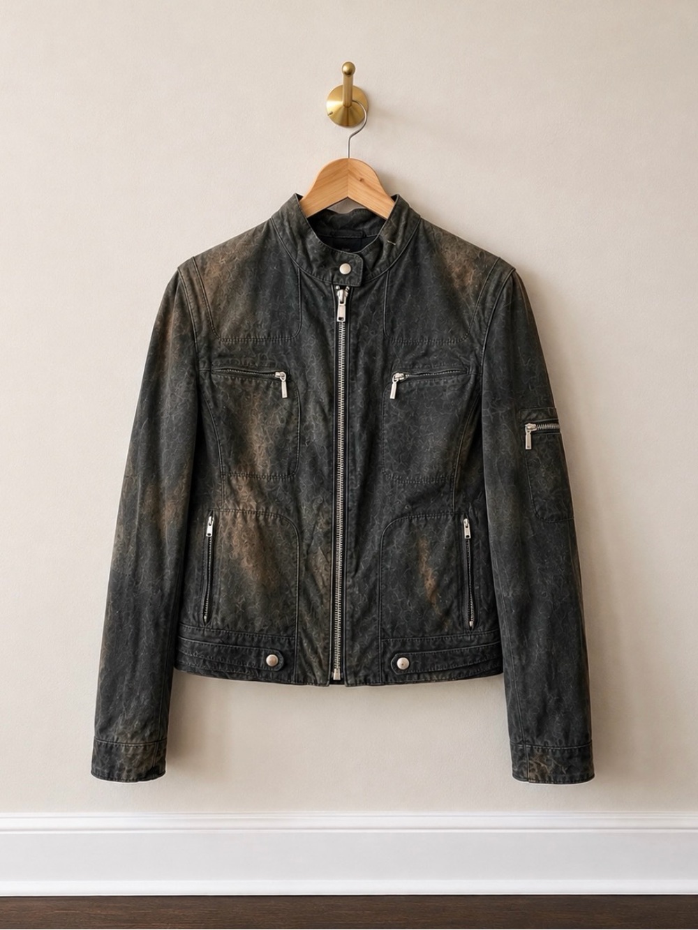 ARMA Genuine Leather Moto Jacket Black EU 36